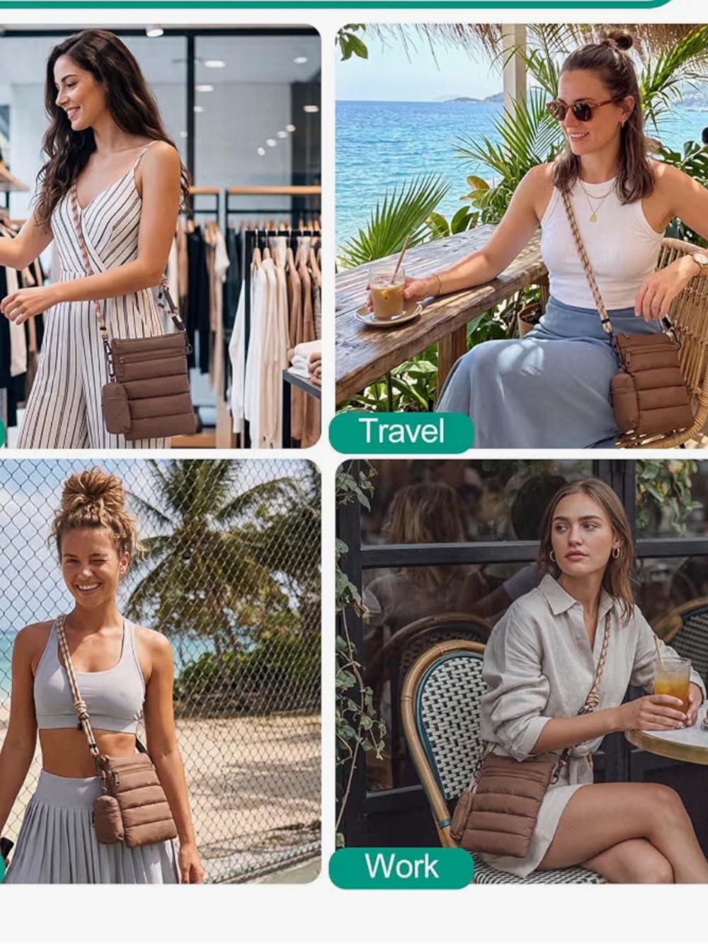 Lightweight Nylon Crossbody Bags, Trendy Womens Purse ,